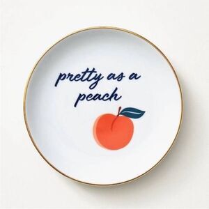 Draper James Pretty as a Peach Trinket Tray Dish Jewelry Holder NWT Ipsy bag